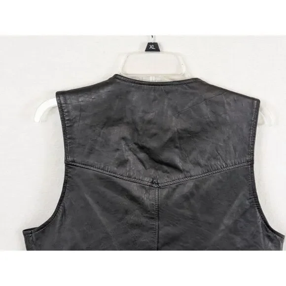 Vintage Branded Garments Inc. Leather Motorcycle/Biker Vest Size 40 - Picture 9 of 10